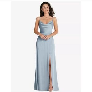 THREAD COWL NECK MAXI DRESS GOWN XS